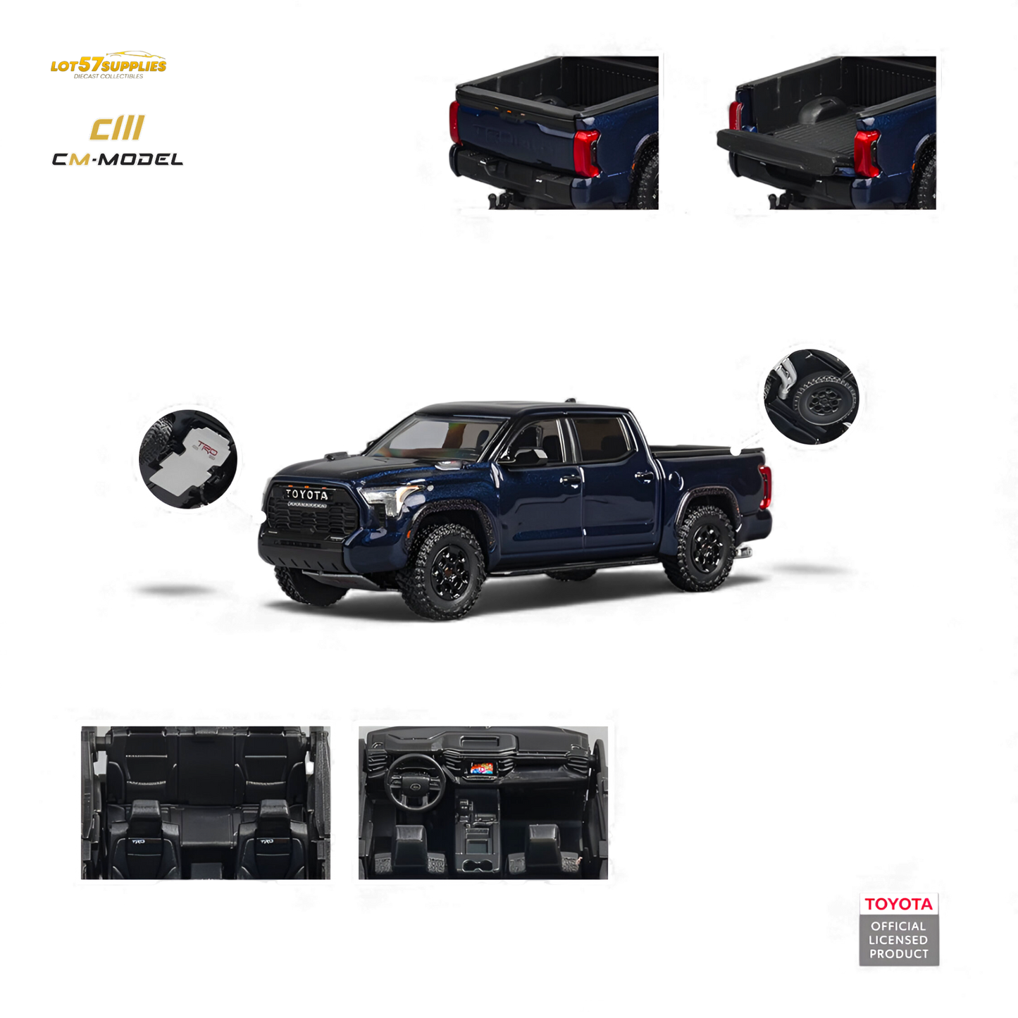 CM MODEL Toyota Tundra Metallic Blue 1:64