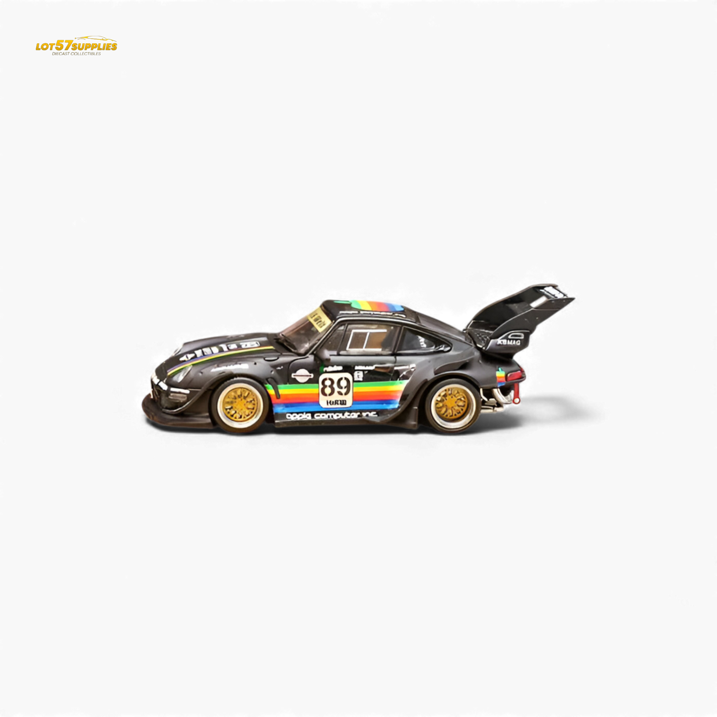 Street Weapon RWB 993 Matte Black Apple Livery 1:64