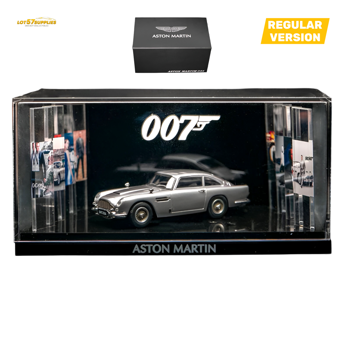 (Pre-Order) Aston Martin DB5 High Gloss Silver 1:64