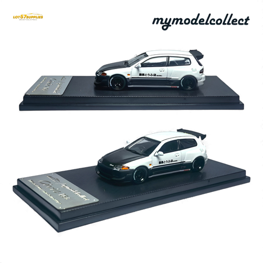MC Civic EG6 Fujiwara Tofu Shop White Carbon 1:64