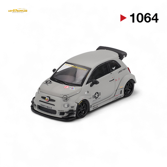 Mini-GT Abarth 595 LB-WORKS x Abas Works Grey 1:64