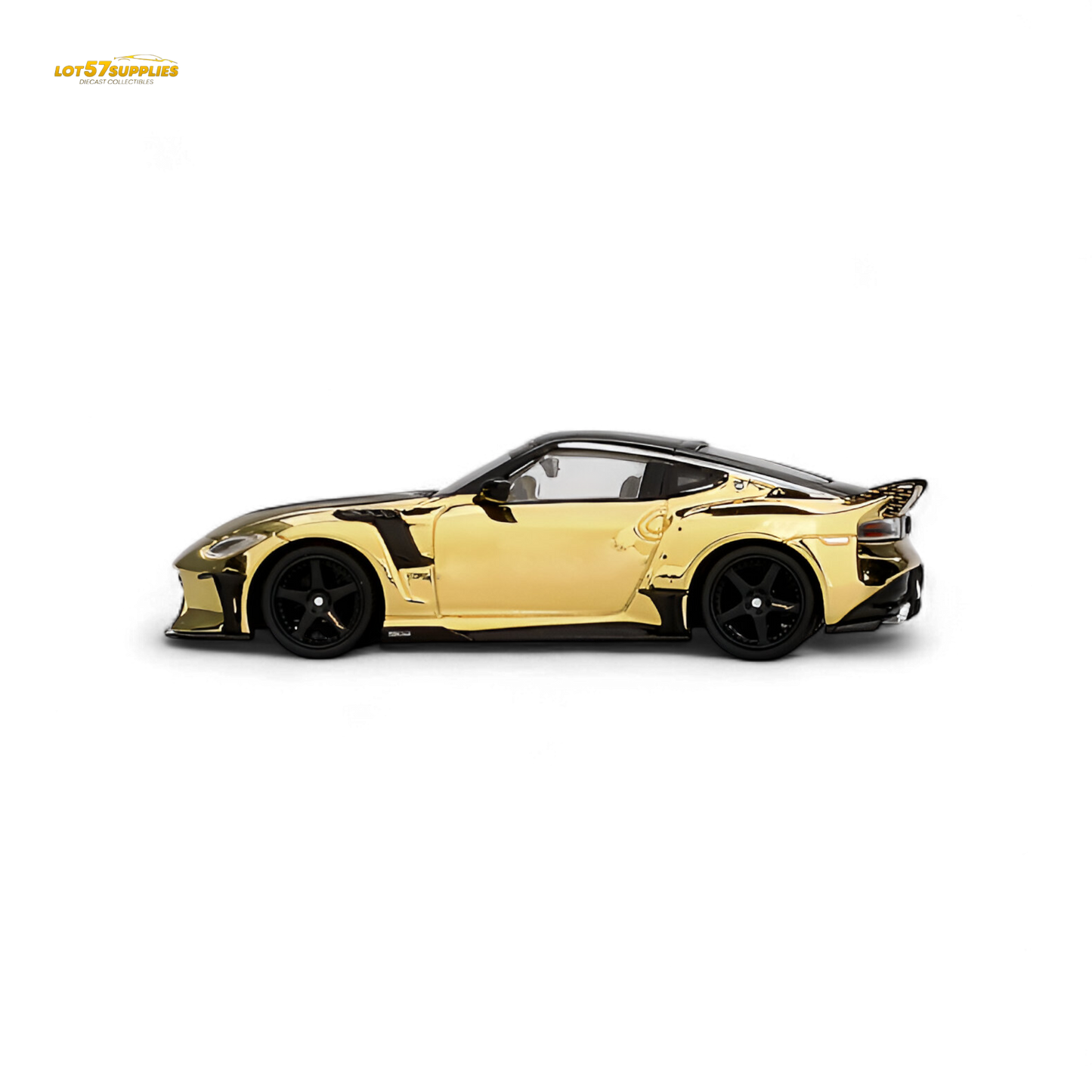 Mini-GT Nissan Z VeilSide FZ400 Gold Chrome LHD 1:64