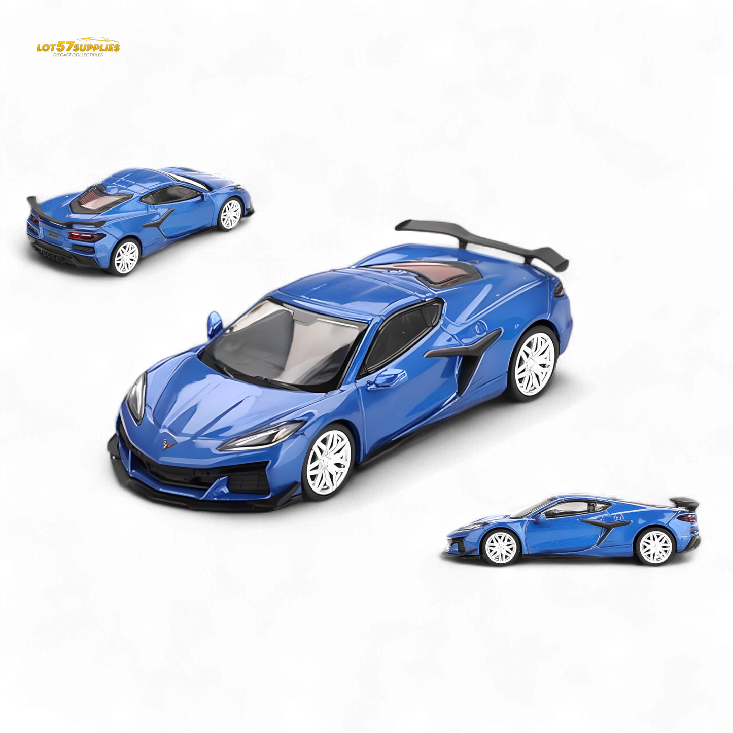 Mini-GT Chevrolet Corvette Z06 2023 Elkhart Lake Blue 1:64