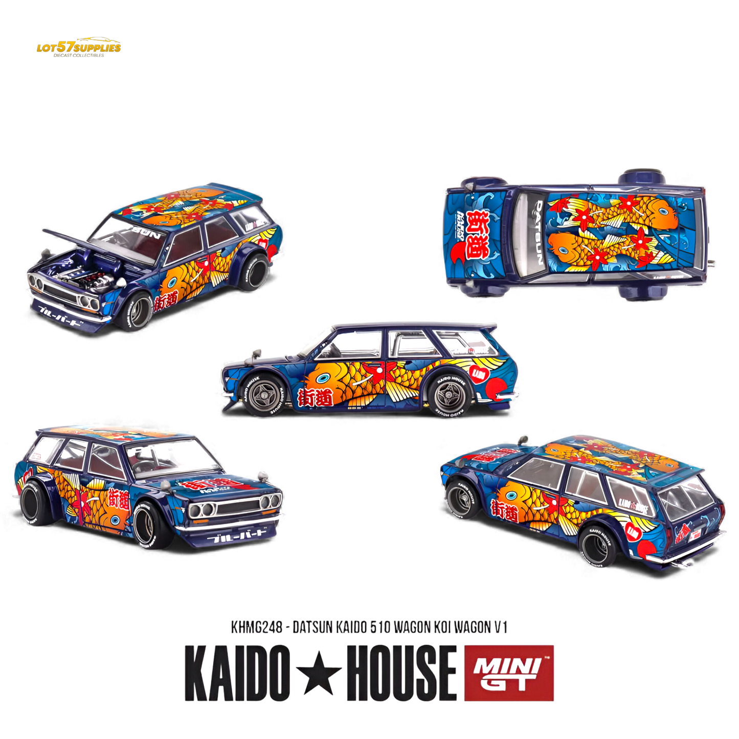 (Pre-Order) Mini GT x Kaido House Datsun 510 Wagon Koi V1 1:64