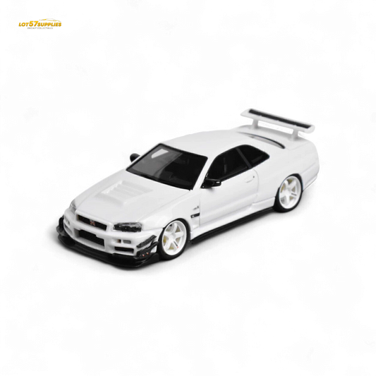 404ERROR Nissan Skyline GT-R R34 Customized White 1:64